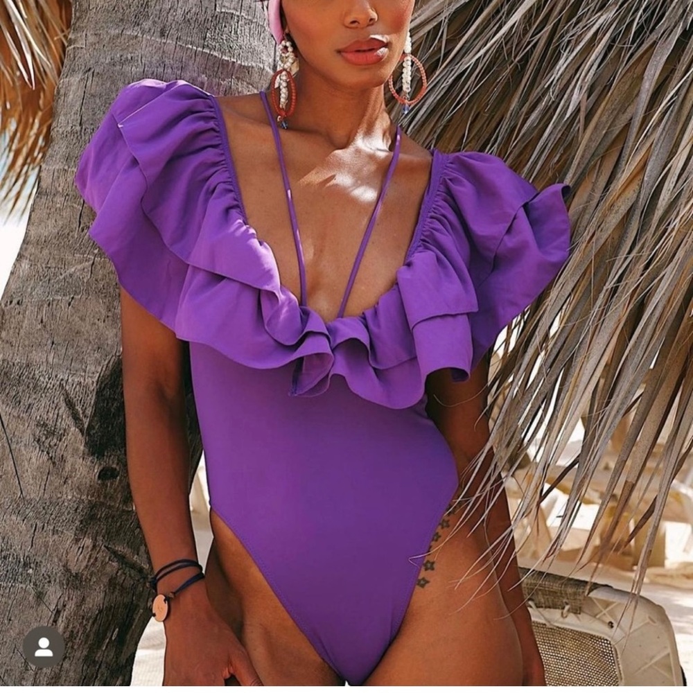 Zara swimsuit/ top purple NWOT